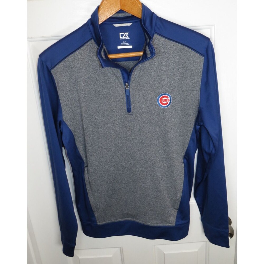 Cutter & Buck CB DryTec Chicago Cubs MLB Performance 1/4 Zip Pullover Small
